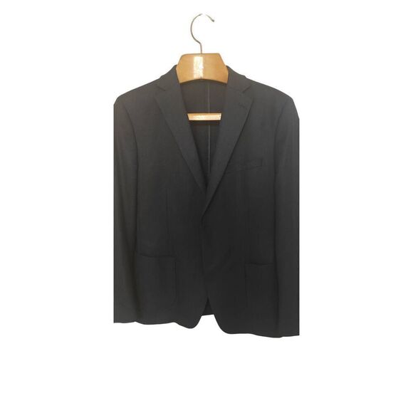 Micheal Kors Navy Light Weight Wool Causal Sport Jacket Size 42 Regular - Picture 4 of 12